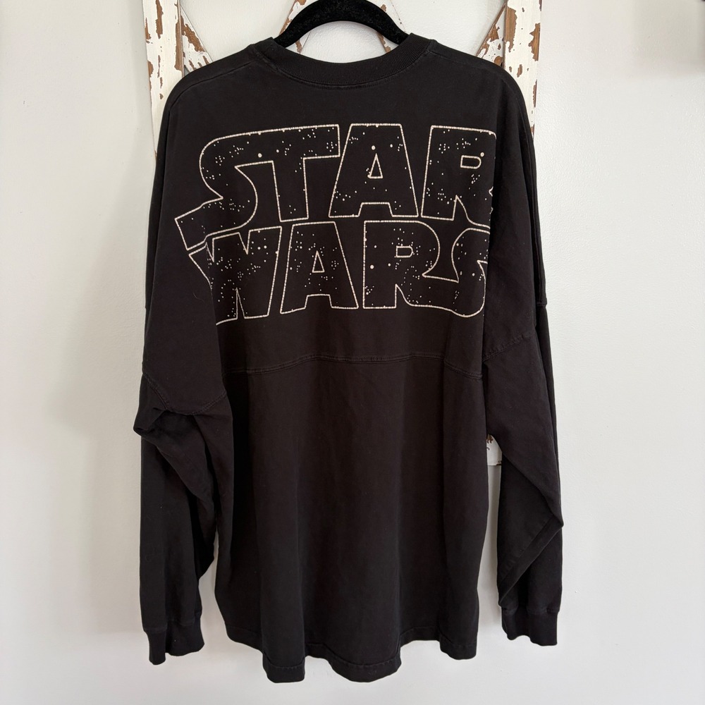 Disney Star Wars Stormtrooper Spirit Jersey Size Large Long Sleeve Black Shirt